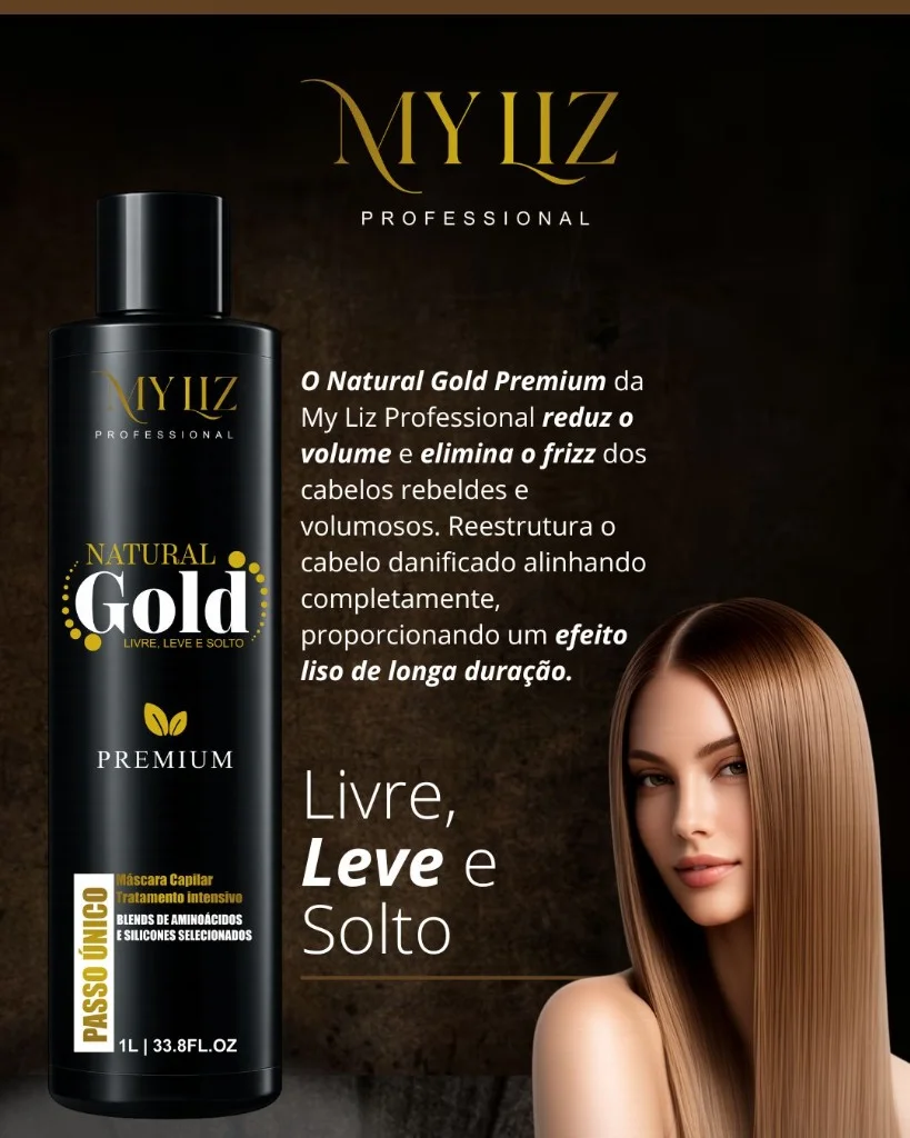 Lâmina oficial Natural Gold Premium Passo Único 1L