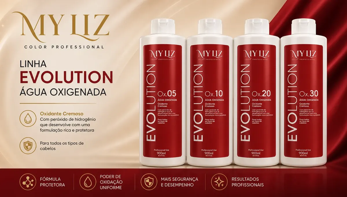 Lâmina oficial Linha Evolution Água Oxigenada 900ml