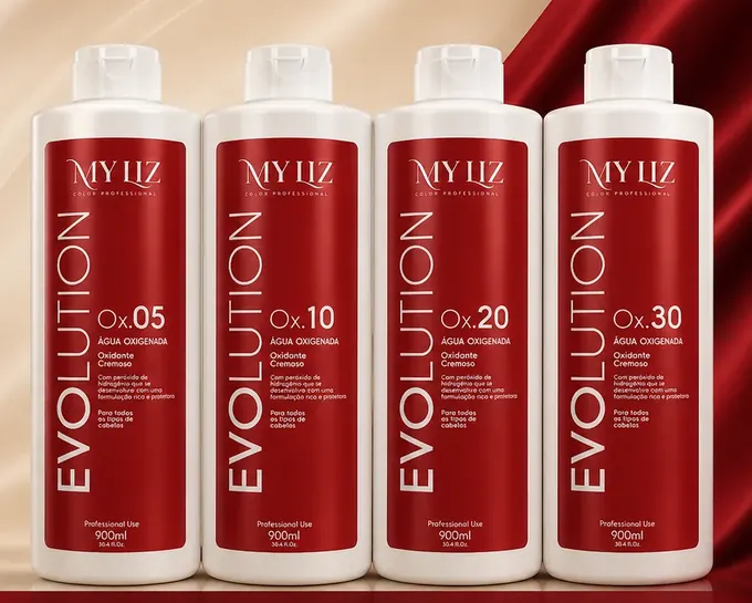 Linha Evolution Água Oxigenada Cremosa Ox.05, Ox.10, Ox.20 e Ox.30 — 900ml