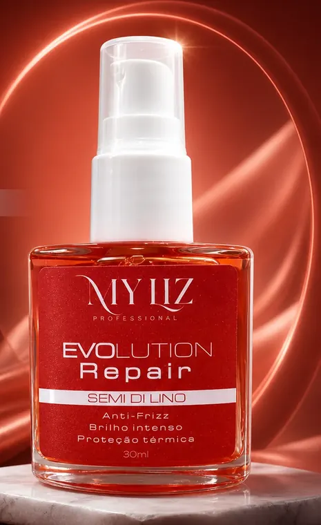 MY LIZ Evolution Repair Semi Di Lino 30ml — Anti-Frizz, Brilho Intenso e Proteção Térmica